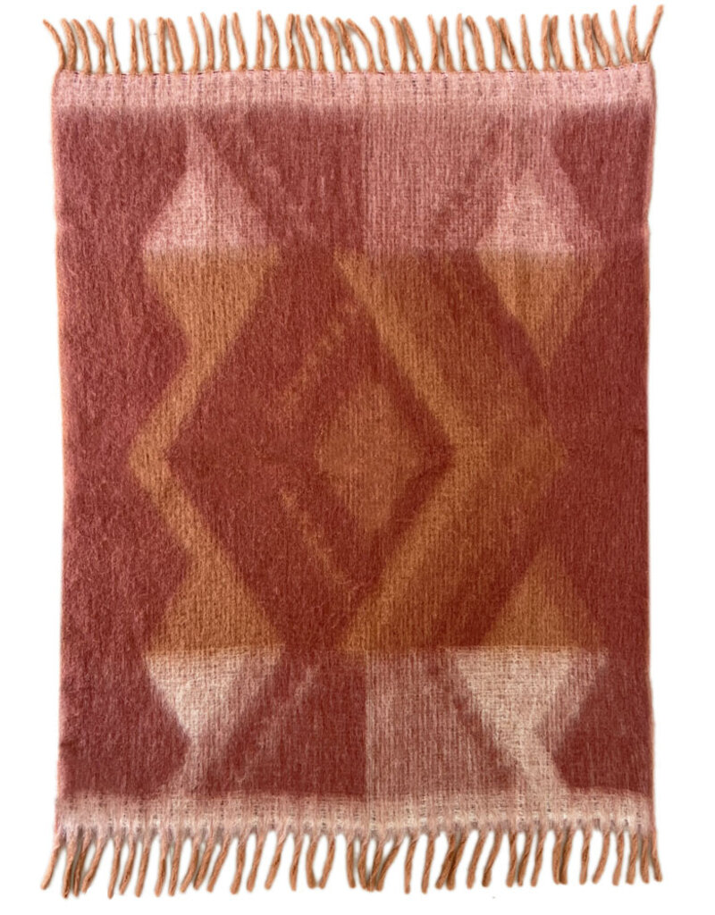 Zapotec soft spicy red recycled throw
