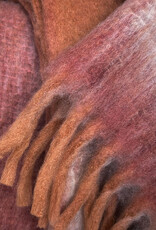 Zapotec soft spicy red recycled throw