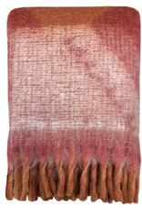 Zapotec soft spicy red recycled throw