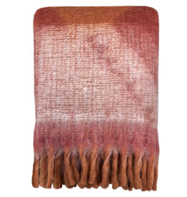 Zapotec soft spicy red recycled throw