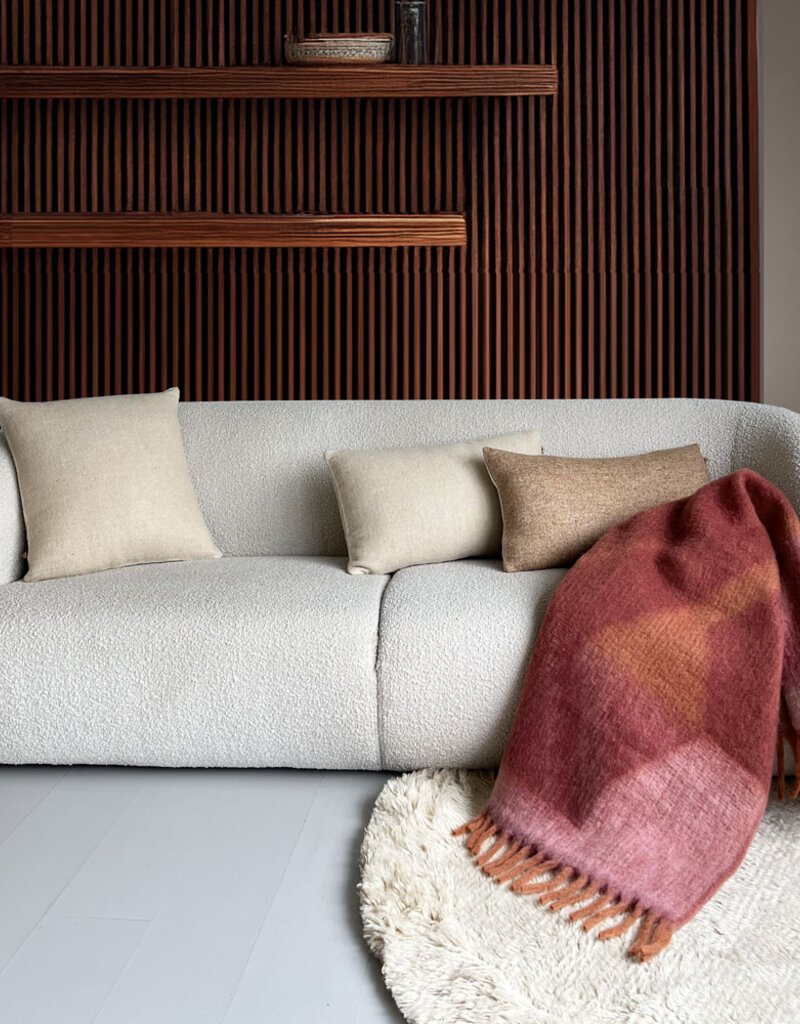 Zapotec soft spicy red recycled throw