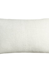 Beige double faced recycled wool rectangle cushion