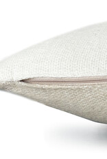 Beige double faced recycled wool rectangle cushion