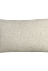 Beige double faced recycled wool rectangle cushion