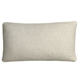 Beige double faced recycled wool rectangle cushion