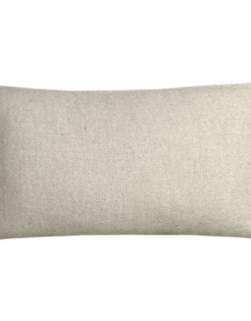 Beige double faced recycled wool rectangle cushion
