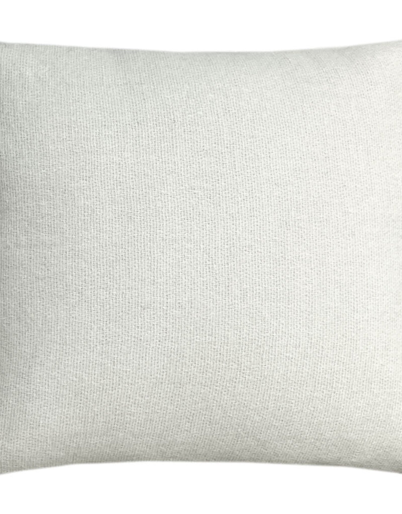 Beige double faced recycled wool square cushion
