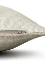 Beige double faced recycled wool square cushion