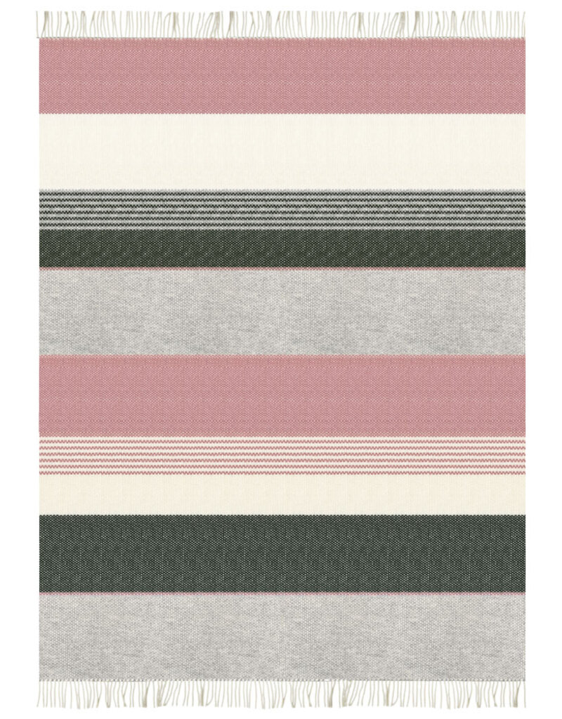 Festivity wool throw dawn pink