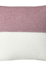 Festivity wool cushion dawn pink square