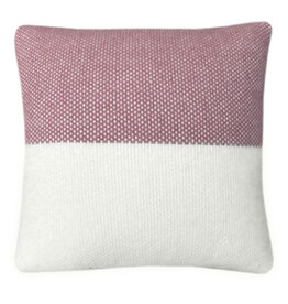 Festivity wool cushion dawn pink square