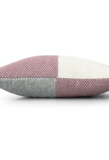 Festivity wool cushion dawn pink square