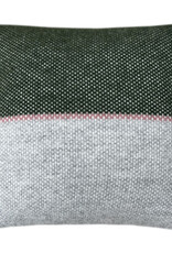 Festivity wool cushion dawn green square