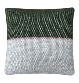 Festivity wool cushion dawn green square