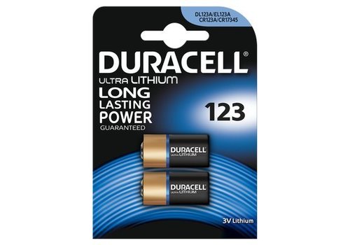  Duracell Ultra Lithium CR123A - DL123A 3V Batterij BL2 