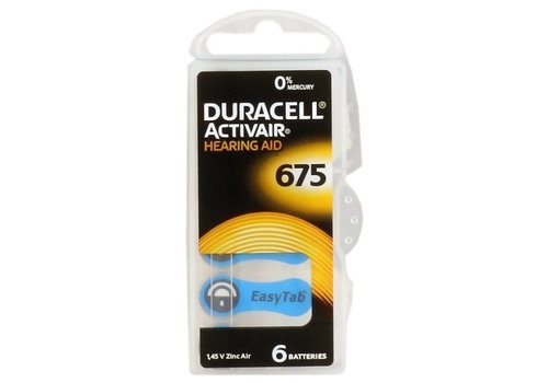  Duracell Activair DA 675 PR44 Gehoorbatterijen BL6 