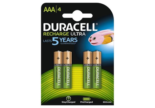  Duracell Recharge Ultra HR03 AAA 850mAh Oplaadbare Batterijen BL4 