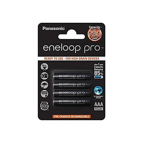 Eneloop AA Batteries with D Spacers, 1800 cycle, Ni-MH Pre-Charged R