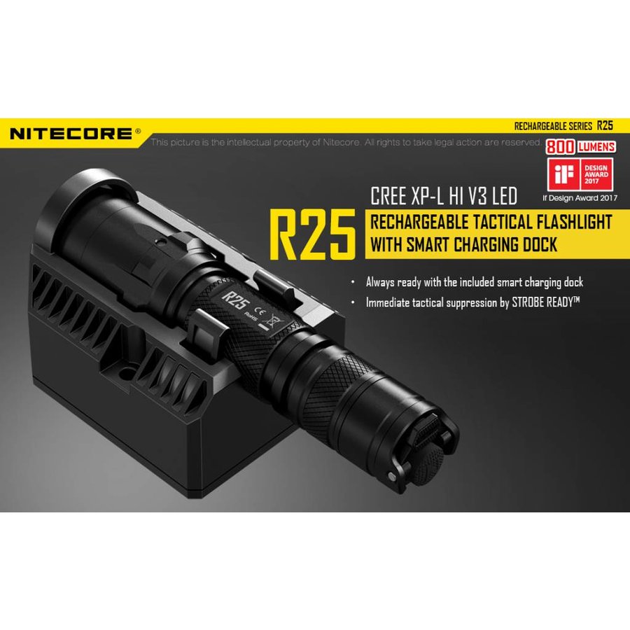 Nitecore R25 oplaadbare zaklamp - 800 Lumen