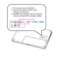 Notebookadapter 15 / 19.5 VDC 70 W