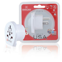 Reisadapter Wereld-naar-USA USB Geaard