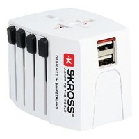 Reisadapter Wereld MUV USB Ongeaard