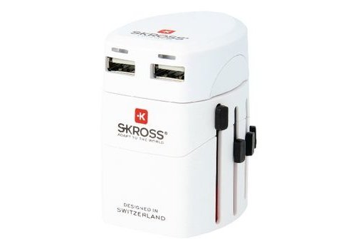  Skross Reisadapter Wereld EVO USB Ongeaard 