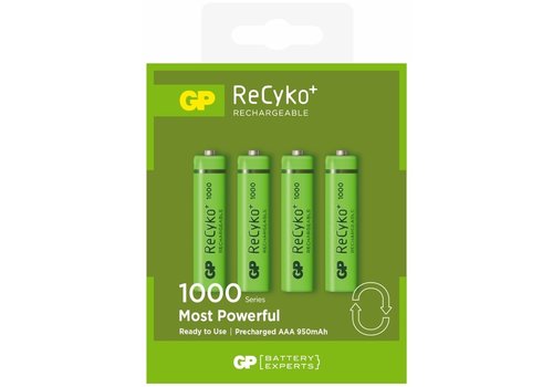  GP ReCyko+ AAA oplaadbare batterijen 950 mAh BL4 