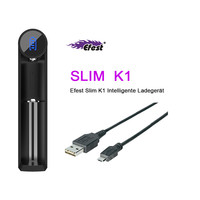 SLIM K1 : 1 kanaals USB  Li-Ion Batterijlader