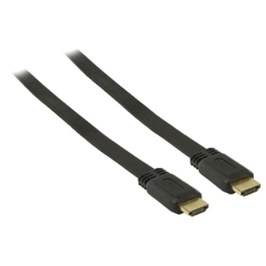 High Speed HDMI kabel met Ethernet Plat HDMI-Connector - HDMI-Connector 1.50 m Zwart