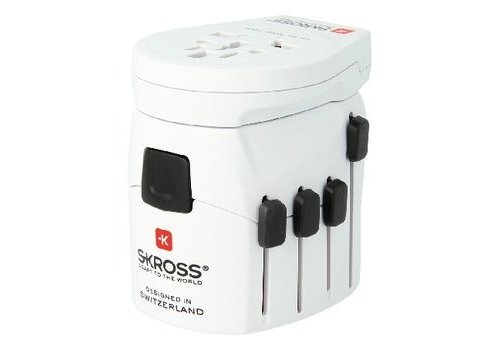  Skross Reisadapter Wereld PRO USB Geaard 