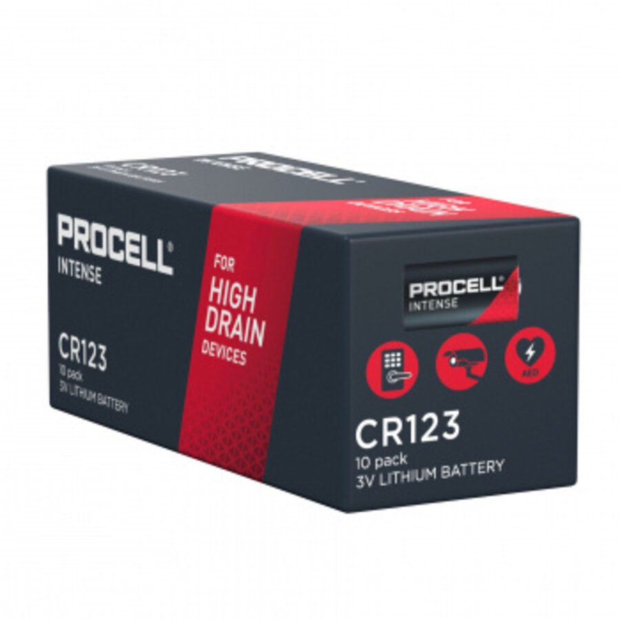 Procell Intense CR123 3V Lithium Batterij 10-pack
