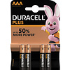 Duracell Plus Power MN2400 AAA Batterij BL4