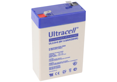  Ultracell VRLA / Loodbatterij UL 6v 2800mAh 