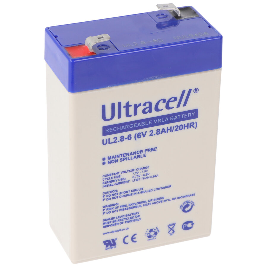 VRLA / Loodbatterij UL 6v 2800mAh