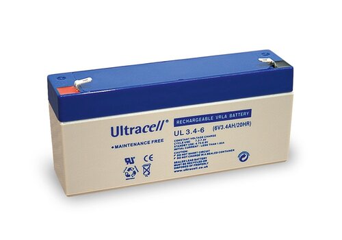 Ultracell VRLA / Loodbatterij UL 6v 3400mAh 