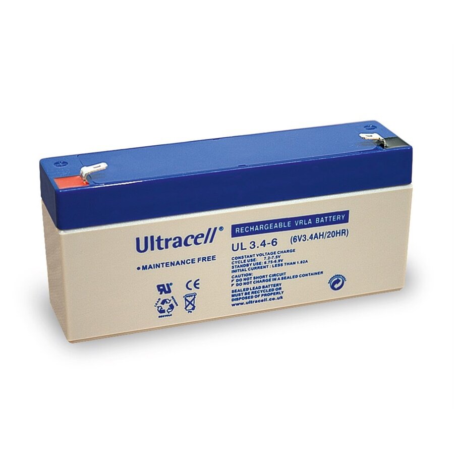 VRLA / Loodbatterij UL 6v 3400mAh