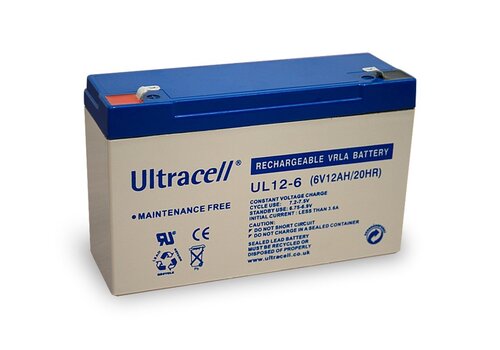 Ultracell VRLA / Loodbatterij UL 6v 12000mah   Ultracell VRLA / Loodbatterij UL 6v 12000mah