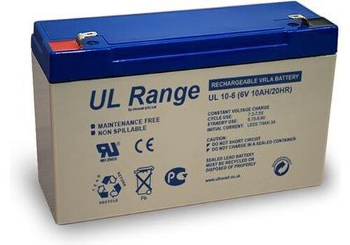 Ultracell VRLA / Loodbatterij UL 6v 10000mah   Ultracell VRLA / Loodbatterij UL 6v 10000mah