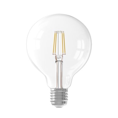 Calex Globe LED Lampe Filament - E27 - 600 Lm - Silver - Vintage Lampe