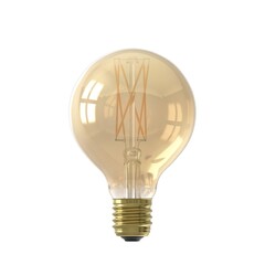 Calex Globe LED Lampe Warm Ø80 - E27 - 250 Lm - Gold / Transparent - Vintage Lampe