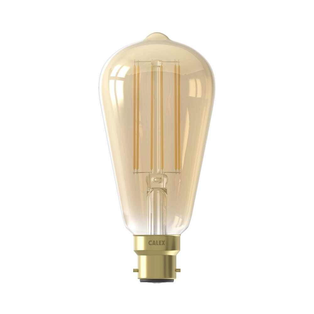 Calex Calex Rustic LED Lampe Warm - B22 - 250 Lm - Gold / Transparent - Vintage Lampe