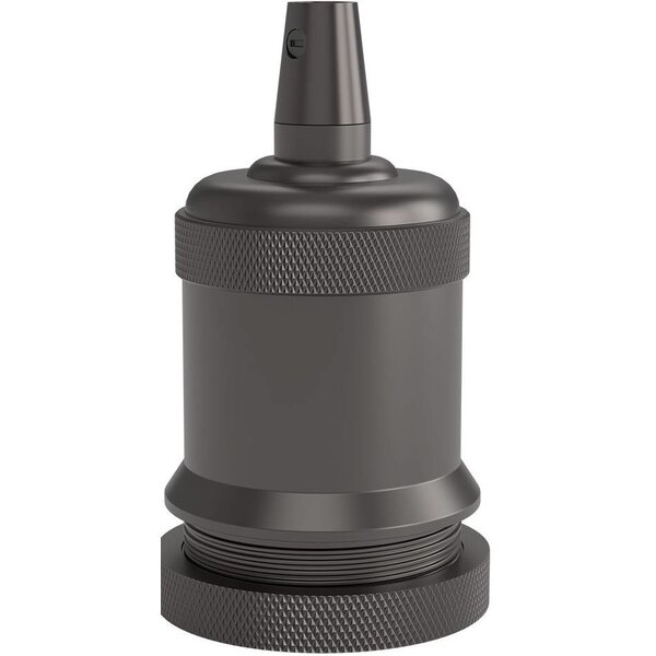 Beleuchtungonline Calex Lampenhalter E27 – Ø50mm – H71mm - Perlschwarz - Vintage Lampe