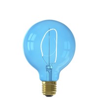 Calex Calex Nora G95 - Ø95 - E27 - 80 Lumen – Blau - Vintage Lampe