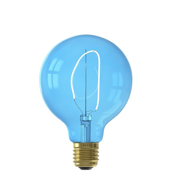 Calex Calex Nora G95 - Ø95 - E27 - 80 Lumen – Blau - Vintage Lampe