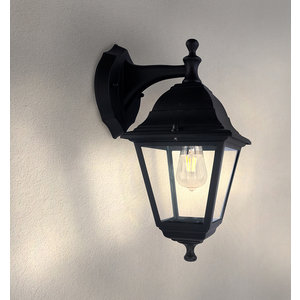 Ledvion LED Wandleuchte - Classic Vela - schwarz - E27 LED Wandleuchte - Classic Vela - schwarz - E27