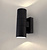 LED Wandleuchte Luna - Schwarz- GU10 - Beidseitig