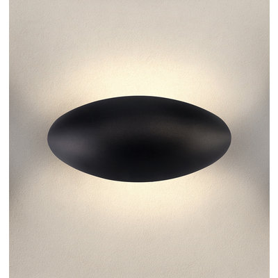 Ledvion LED Wandleuchte Oval Schwarz - 3000K - 9W - IP54 LED Wandleuchte Oval Schwarz - 3000K - 9W - IP54