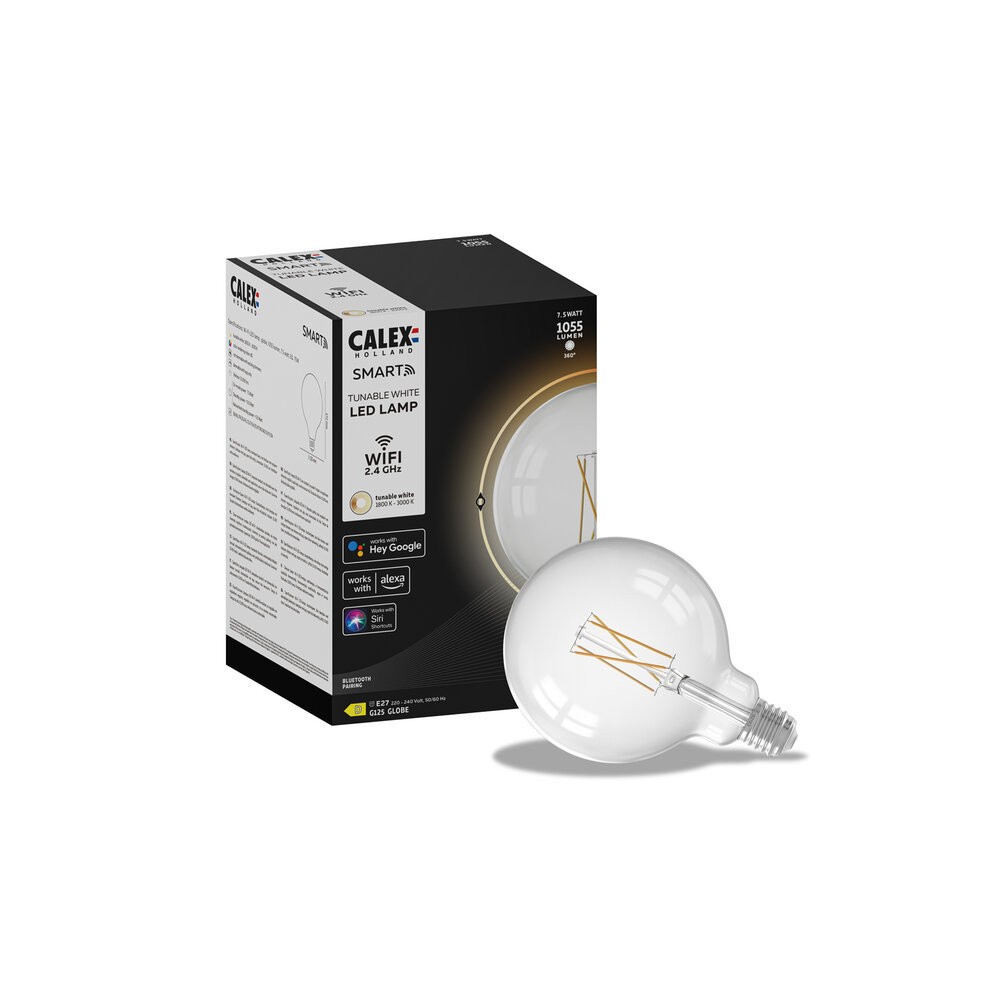 Calex Calex Smart Lampe - E27 - 7.5W - 1055Lumen – 1800K - 3000K