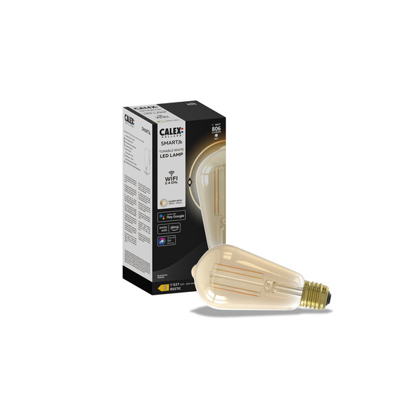 Calex Calex Smart Lampe Gold - E27 - 7W - 806Lumen – 1800K - 3000K